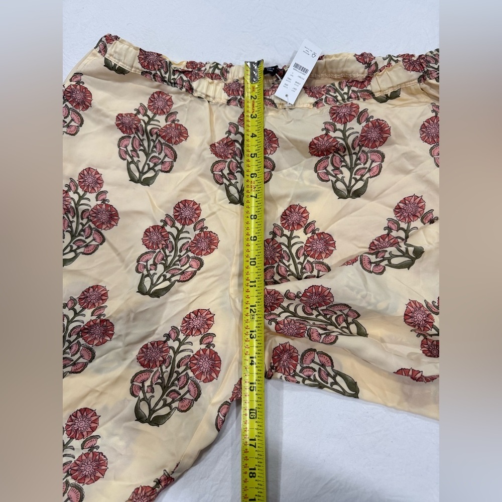 J. Crew Cream and tan Floral Wide Leg Pants - Picture 6 of 7